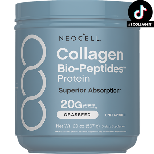 NeoCell Collagen Peptides Powder | 20oz | Super Hair, Skin, and Nails | Superior Absorption | Grassfed Protein Supplement | Advanced with 18 Essential Amino Acids