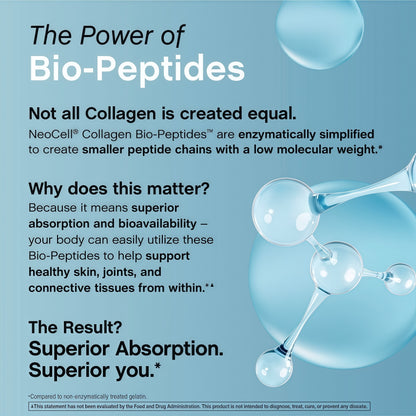NeoCell Collagen Peptides Powder | 20oz | Super Hair, Skin, and Nails | Superior Absorption | Grassfed Protein Supplement | Advanced with 18 Essential Amino Acids
